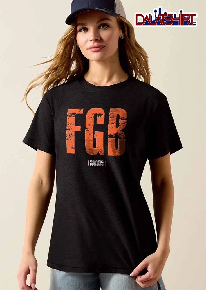 Bears Now Fgb Orange Distressed Monogram Block Typography shirt