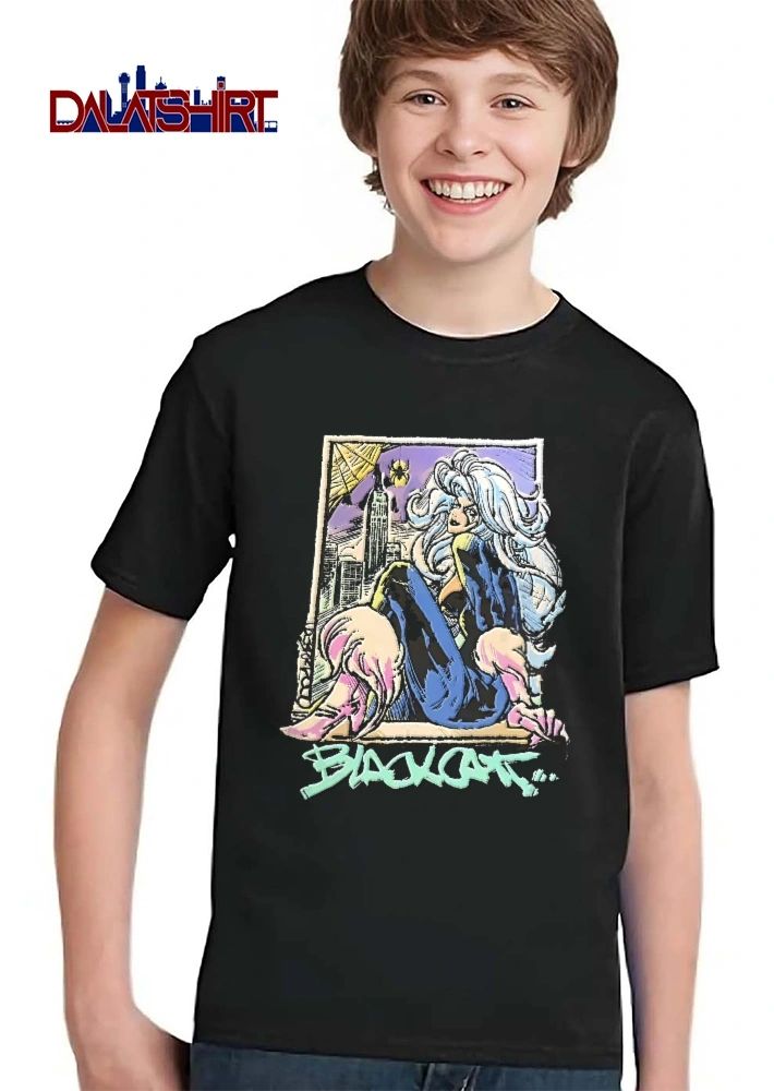 Black Cat Desarbo Woman Sitting On Ledge City Skyline shirt