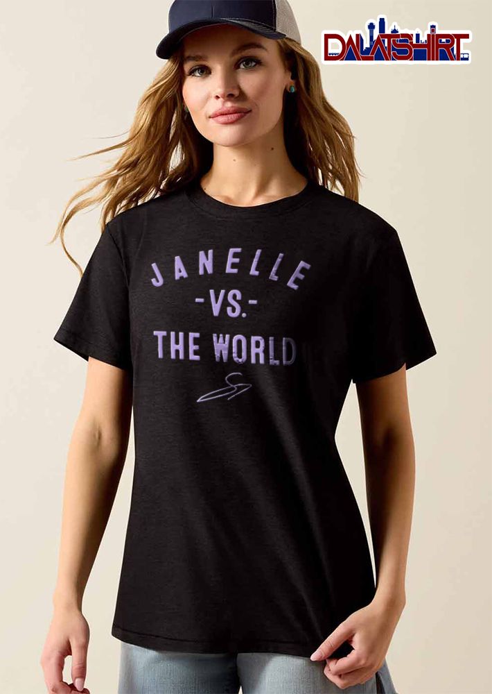 WNBA Janelle Vs The World Bet On Women Purple Arc Text Signature shirt