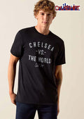 Chelsea Vs The World Gray Curved Typography Signature shirt