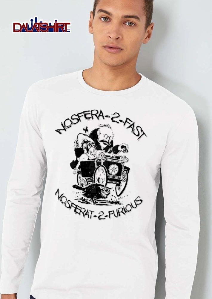 Nosfera To Fast Nosferat Furious Vampire Driving Vintage Car Maiden Wolf shirt