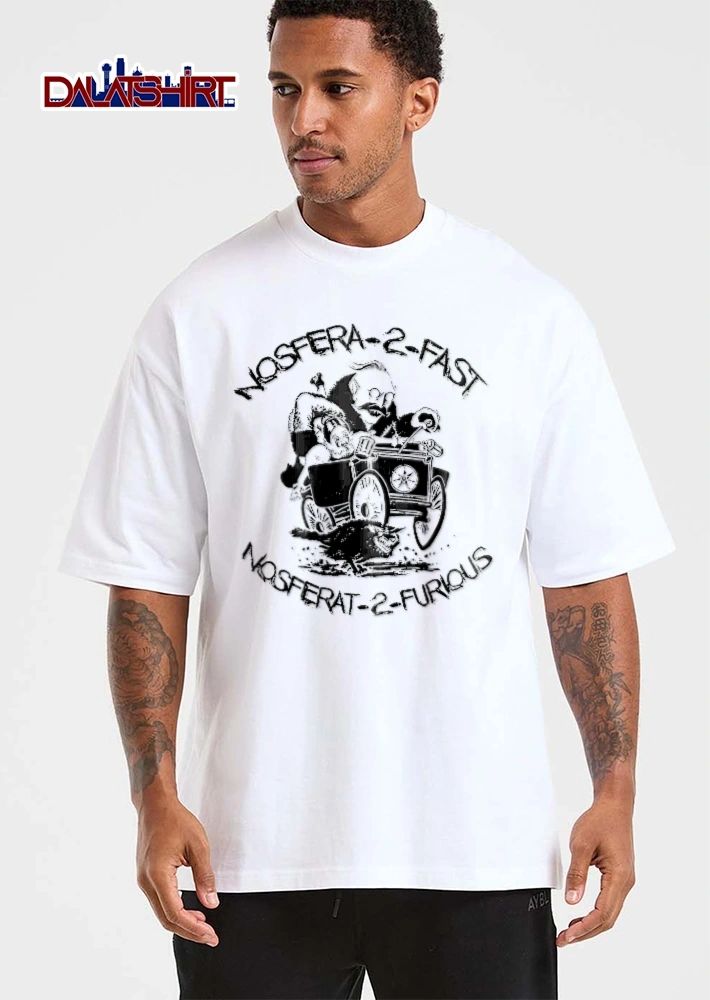 Nosfera To Fast Nosferat Furious Vampire Driving Vintage Car Maiden Wolf shirt