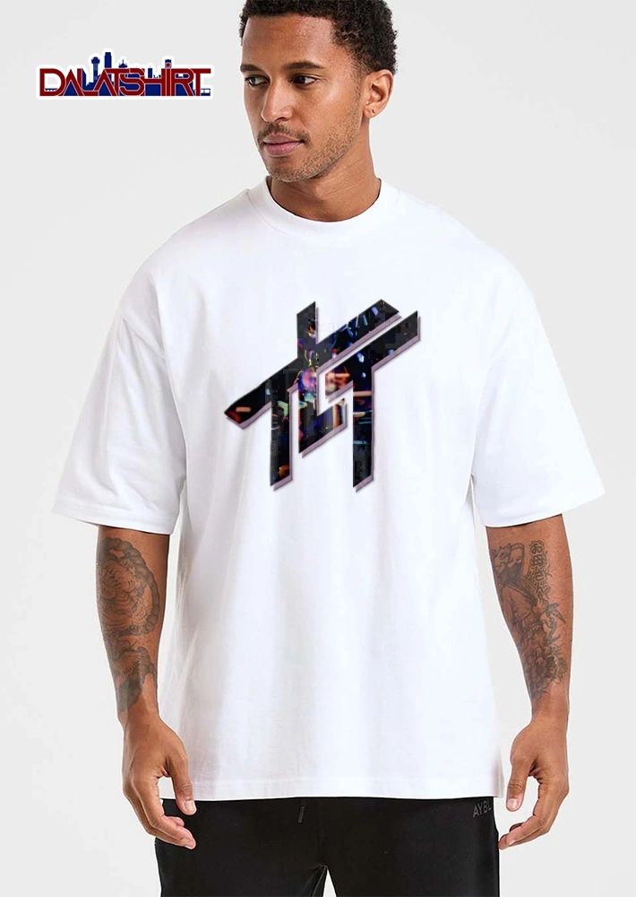 Living Tombstone Monogram Logo Stage Lights Photo 3d Purple Shadow shirt