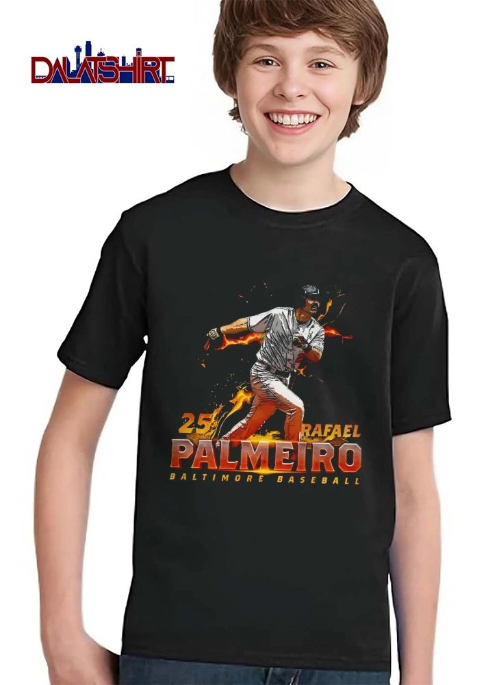 25 Baltimore Baseball Rafael Palmeiro Batter Swinging Flames shirt