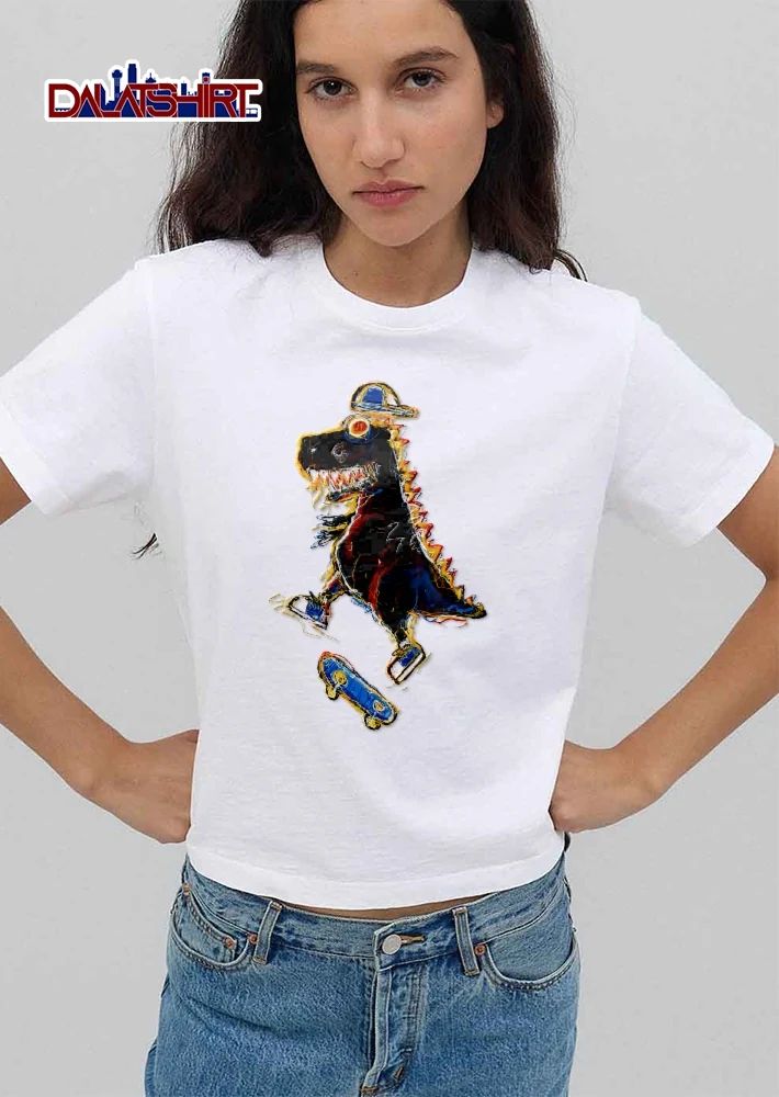 Scribble Tyrannosaurus Rex Skateboarding Sneakers Sketch shirt