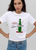 Im The Friend In Low Places Green Beer Bottle Red Base Starbursts shirt