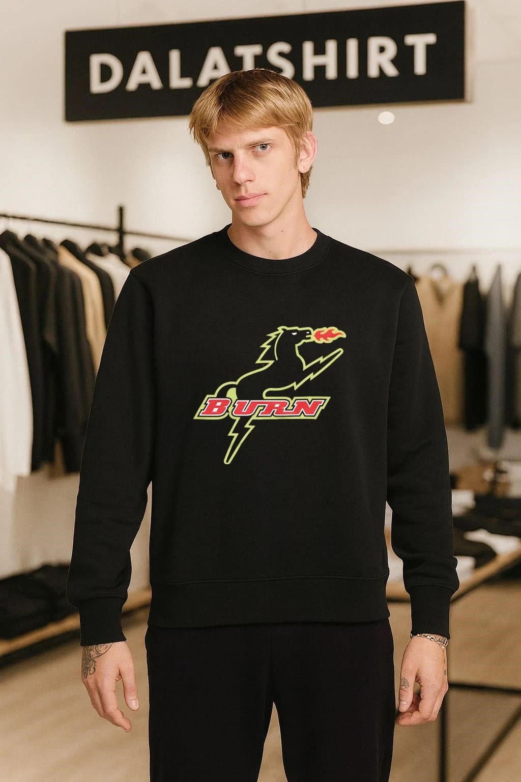 Awesome Fire-Breathing Horse Logo Burn Team shirt