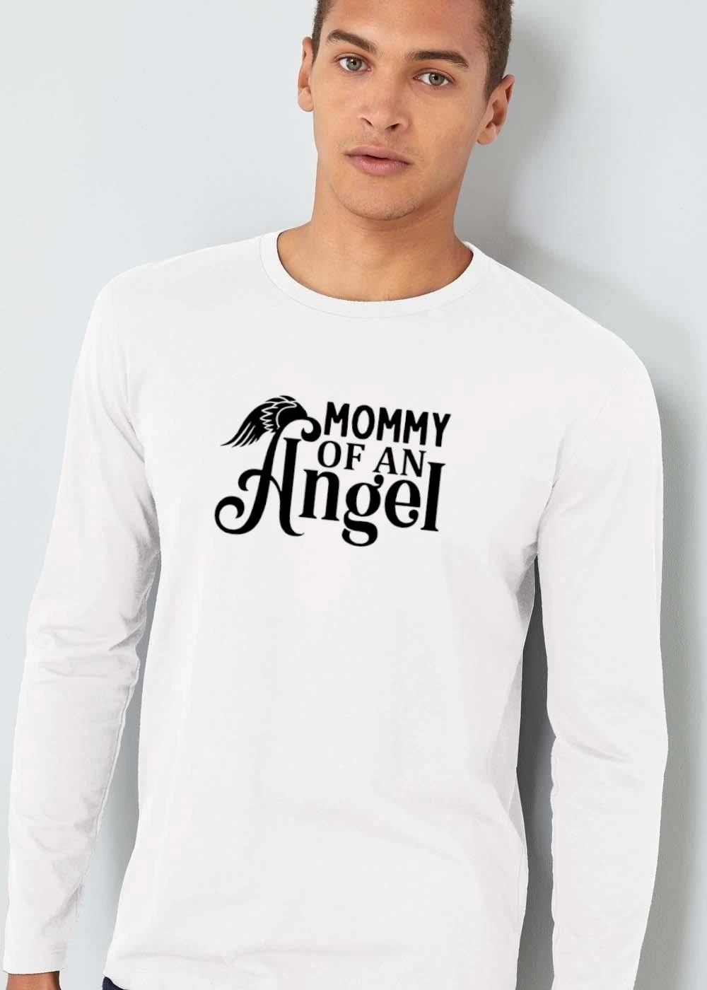 Mommy Of An Angel Black Feathered Wing shirt