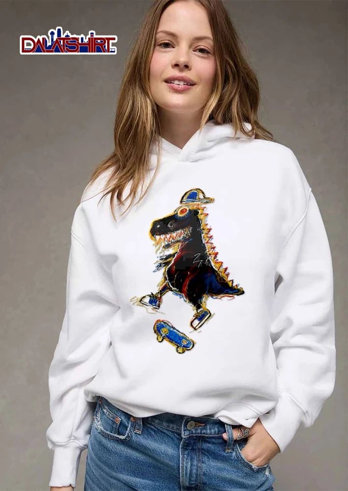 Scribble Tyrannosaurus Rex Skateboarding Sneakers Sketch shirt