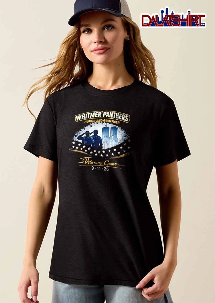 Whitmer Panthers Honor And Remember Veterans Game 9 11 26 Soldiers Saluting Twin Towers Stars shirt
