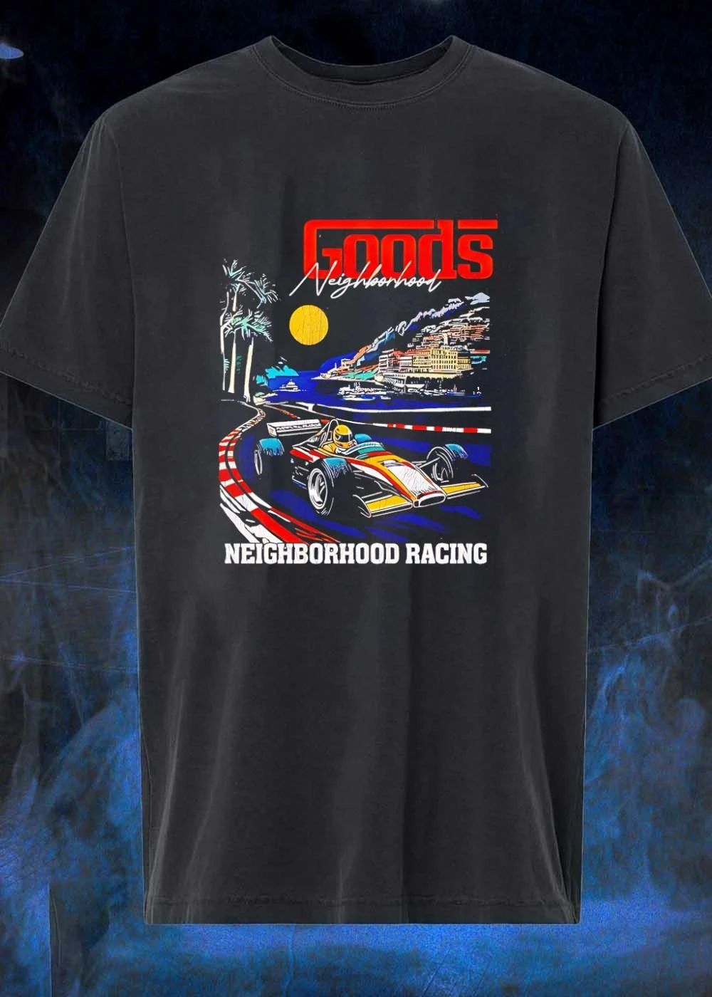 Goods Neighborhood Racing Formula One Driver Driving Monaco Coastal T-Shirt