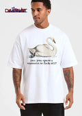 Can You Spare A Moment To Fuck Off Vintage White Swan Floating Water shirt