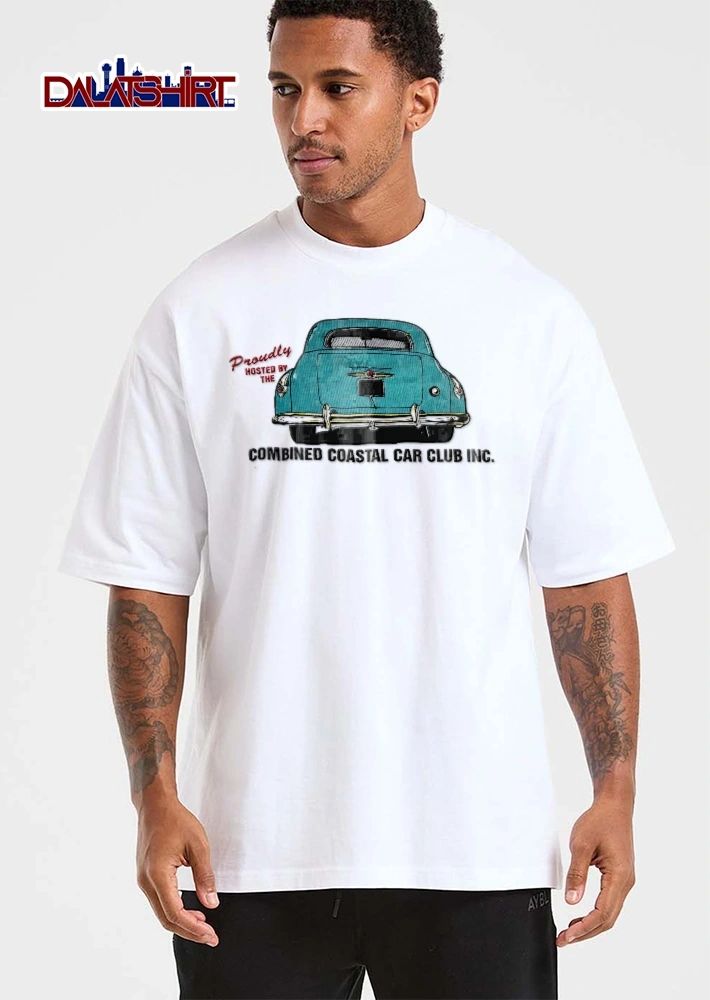 Combined Coastal Car Club Inc Proudly Hosted By The Vintage Teal Automobile Rear View shirt