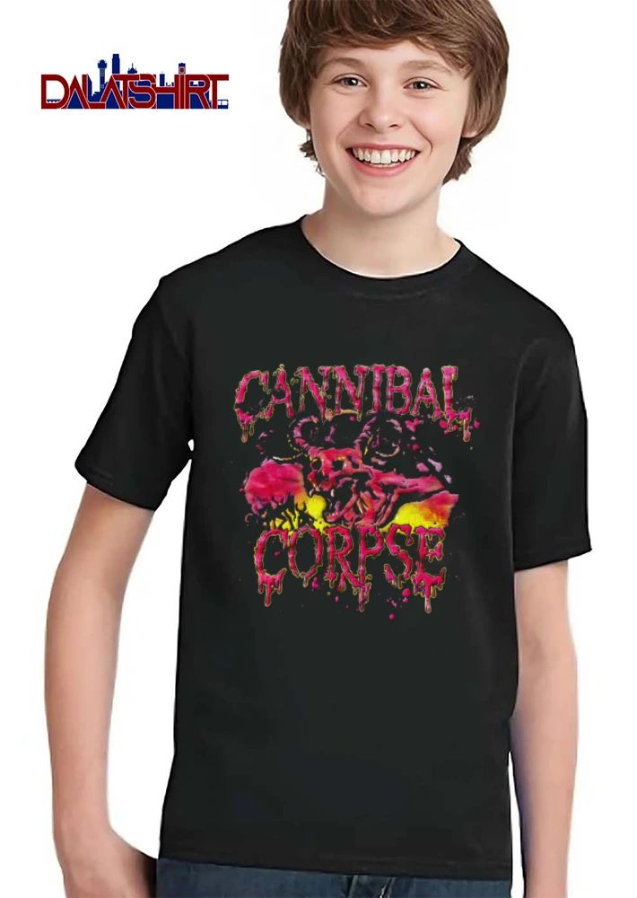 Cannibal Corpse Horned Demon Skull Winged Figures Dripping Slime Red Glow shirt