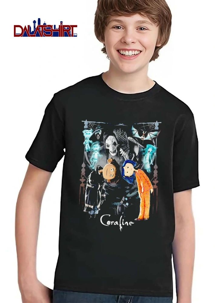 Coraline Wybie Ghost Children Other Mother Beldam Black Cat Frame shirt