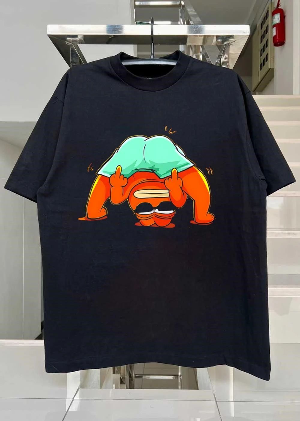 Pepe The Frog Upside Down Flipping The Bird Shirt