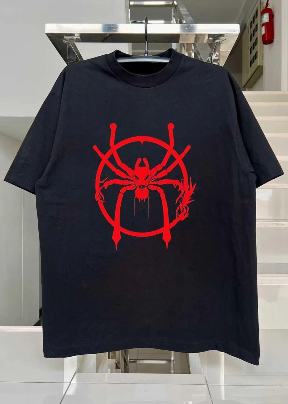 Red Spider Demon Logo Gothic Art Apparel T-Shirt