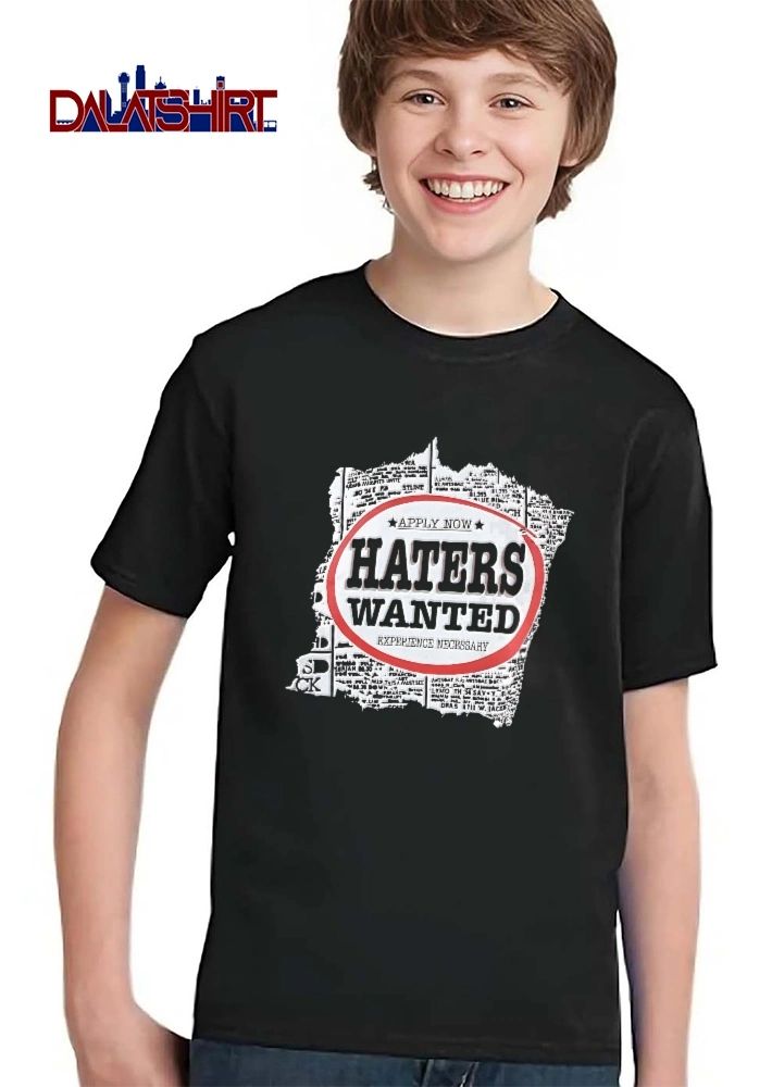 Apply Now Haters Wanted Experience Necessary Distressed Newspaper Classified Ad Oval Stamp shirt