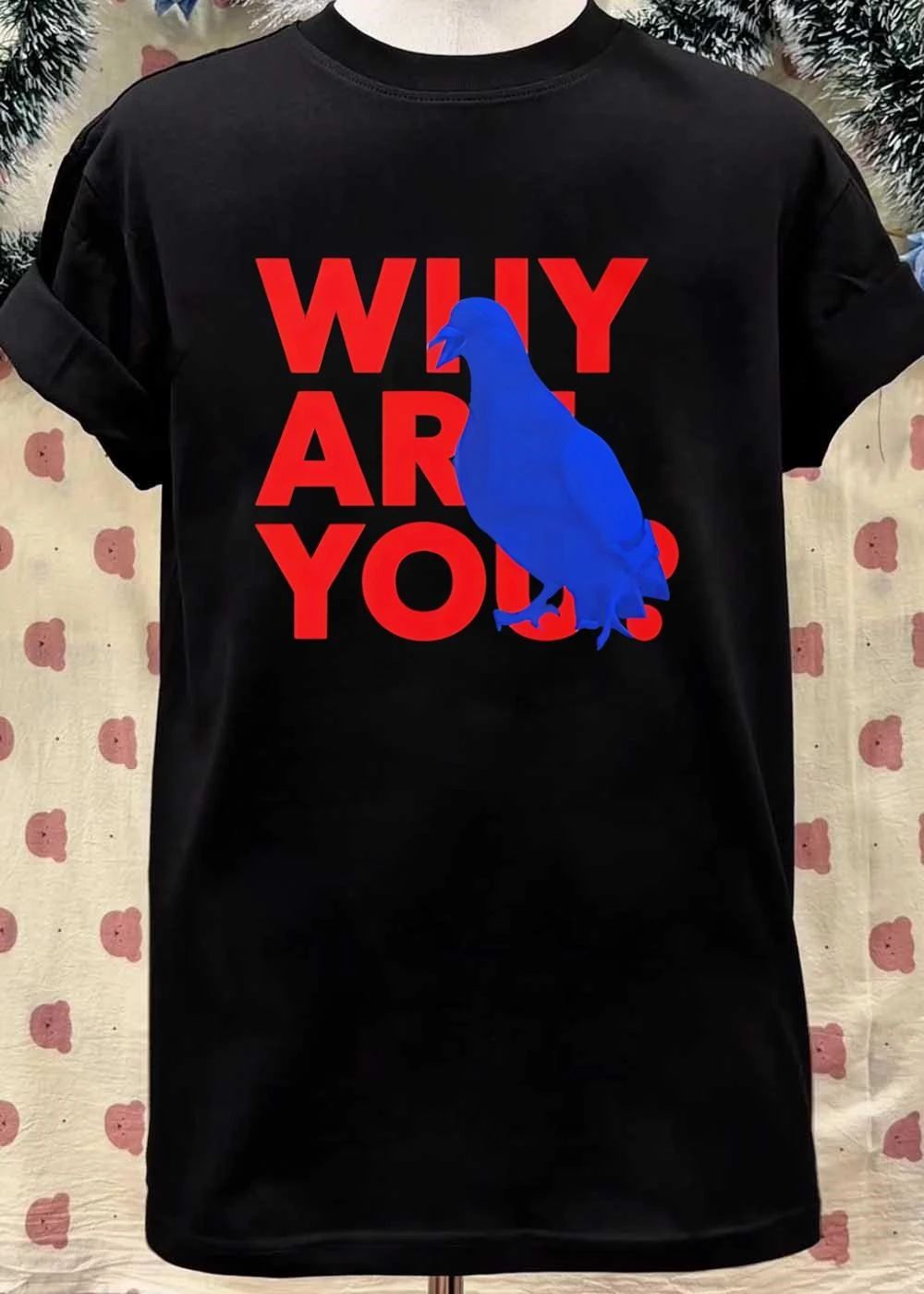 Blue Pigeon Screaming Why Are You shirt