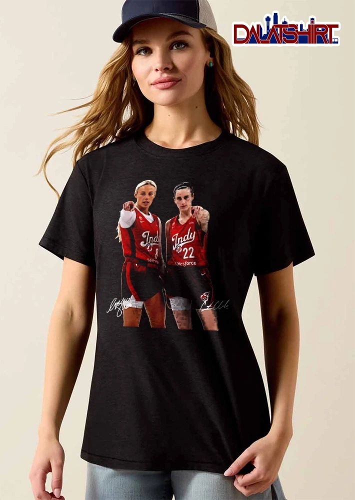 Indiana Fever Basketball Players Pointing With Signatures Shirt