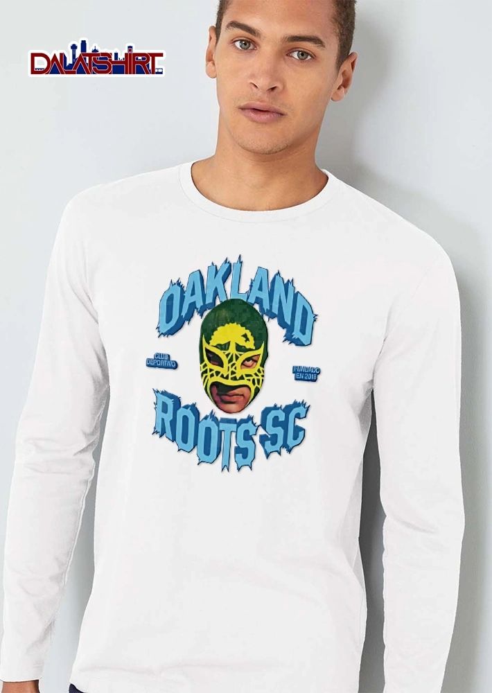 Oakland Roots Sc Club Deportivo Fundado En 2018 Green Yellow Lucha Libre Mask shirt