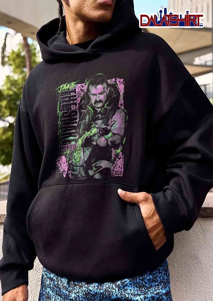 Dark Side Of The Ring Jake Snake Roberts Wrestler Python Halftone Neon shirt