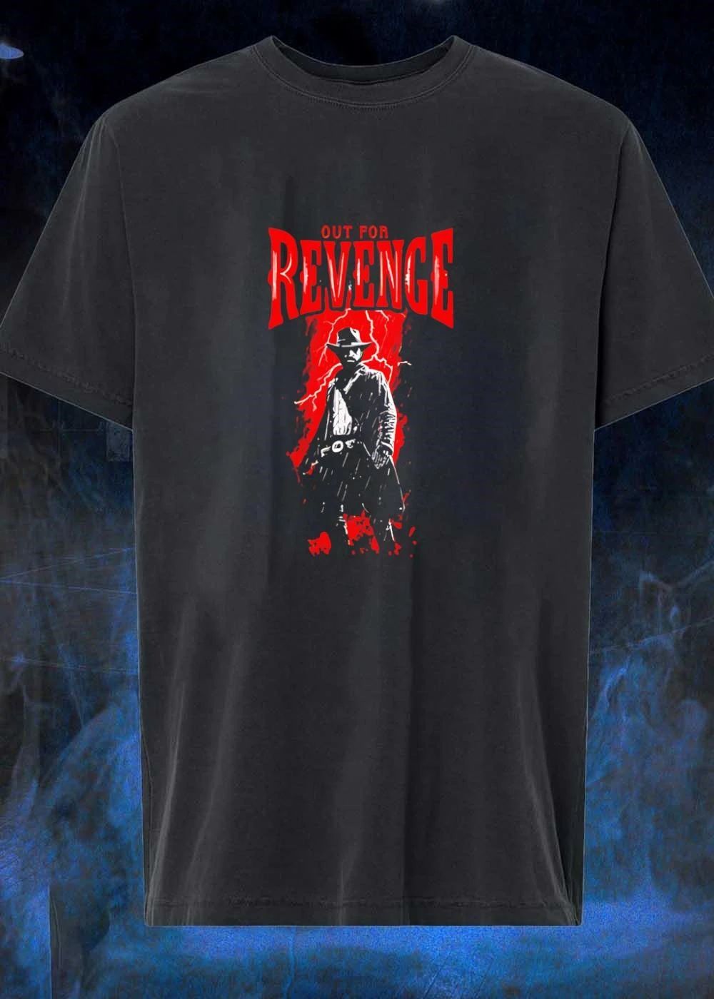 Out for Revenge Cowboy Silhouette Lightning Men’s shirt