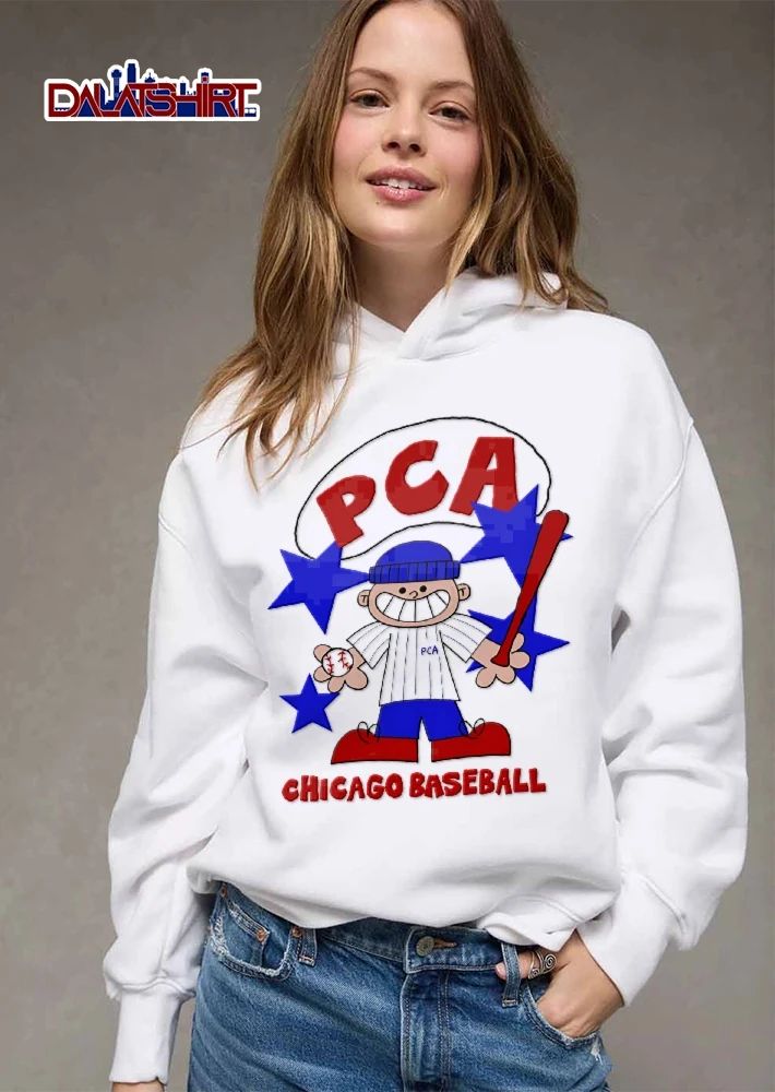 PCA Chicago Baseball player holding bat baseball stars shirt