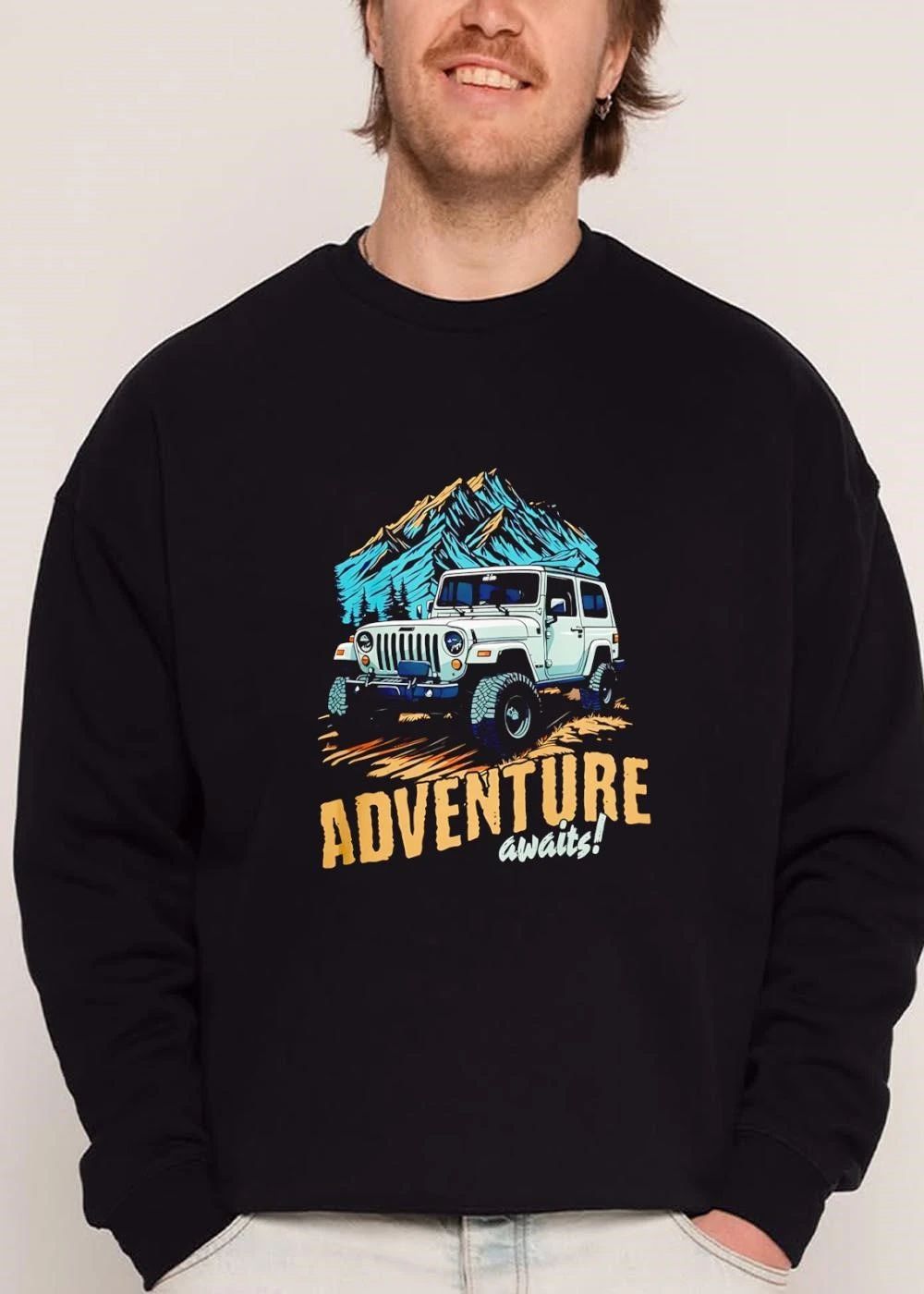 Adventure Awaits White Off Road Suv Rocky Mountain Landscape shirt