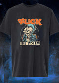Fuck the System Punk Skeleton Smoking a Beer Unisex shirt
