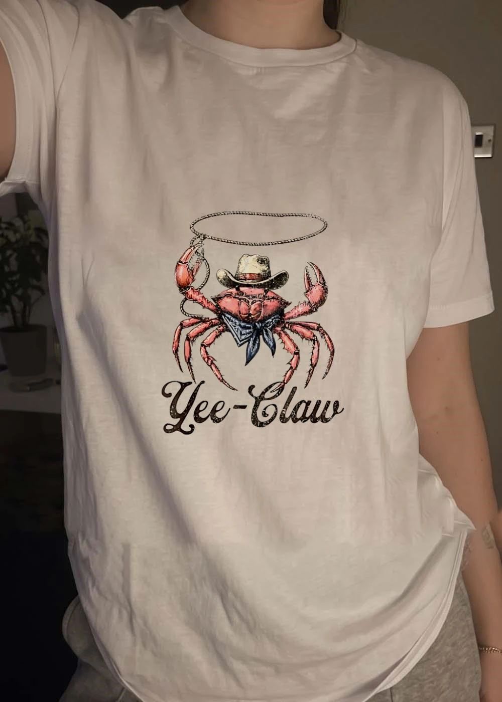 Cowboy Crab Lassoing Yee-Claw T-Shirt