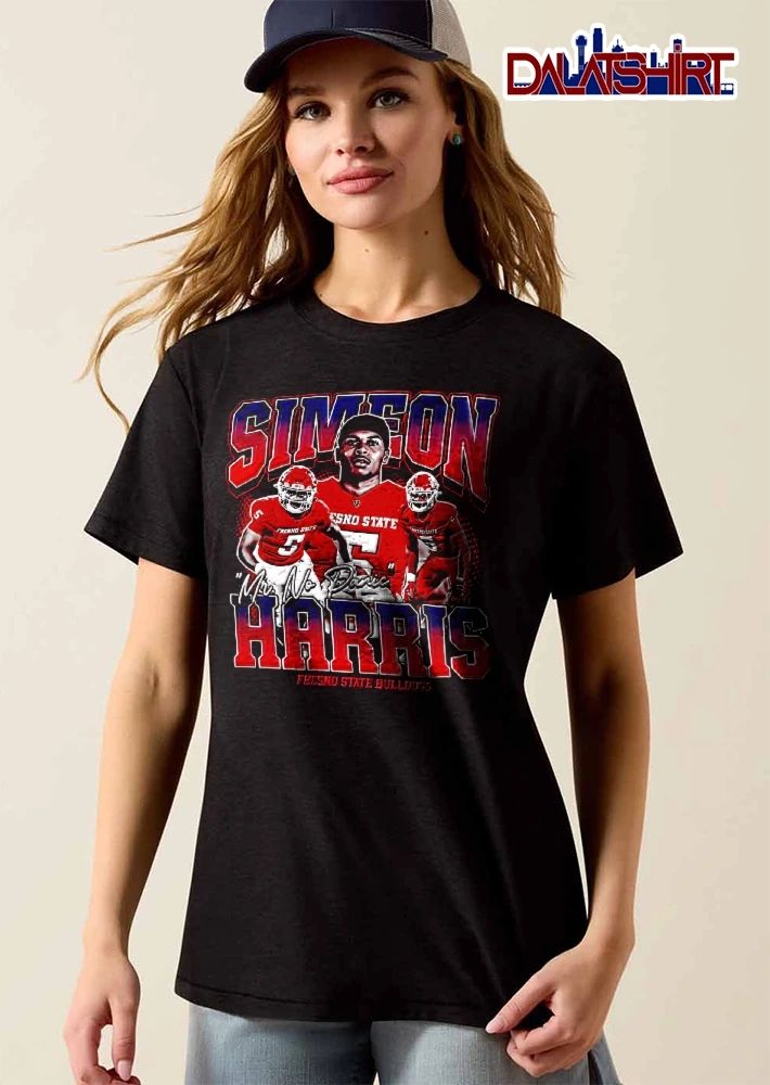 Fresno State Bulldogs NCAA Mr No Panic Simeon Harris Player Collage Halftone Bootleg shirt