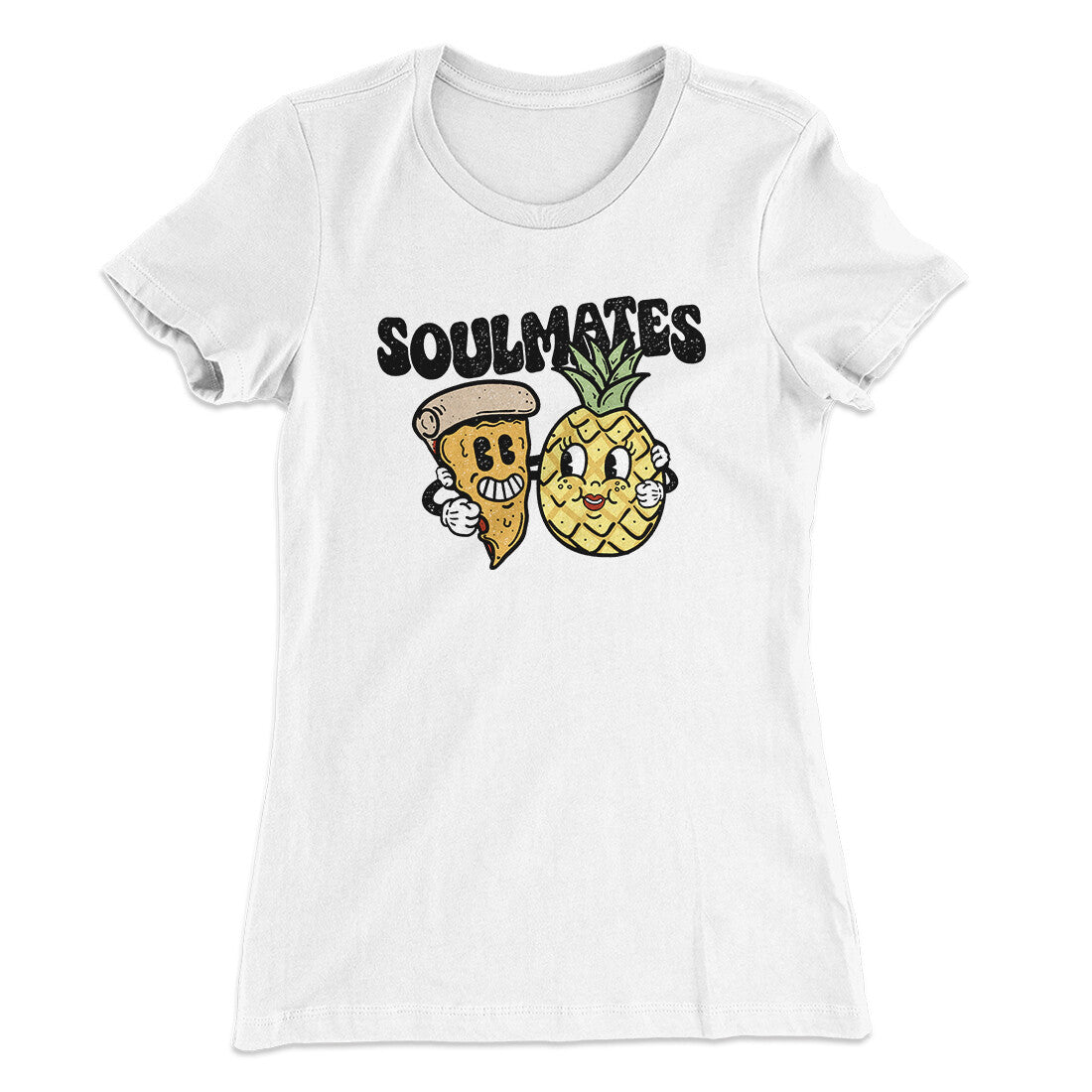 Soulmates Pineapple & Pizza Women's T-Shirt Hoodie, Sweatshirt | Teenookco.com (Image 3)