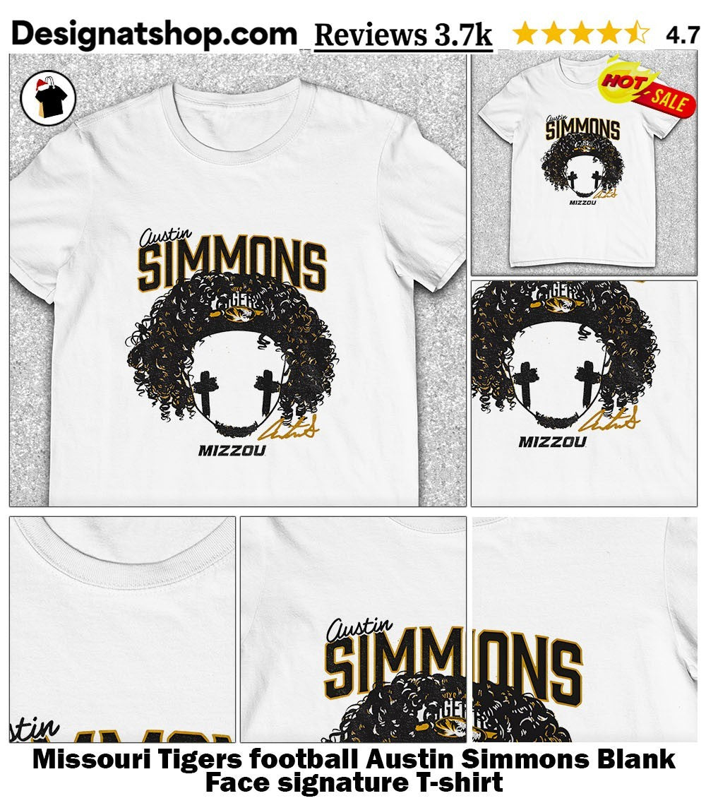 Missouri Tigers football Austin Simmons Blank Face signature shirt